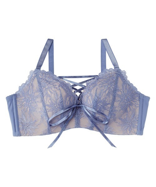 aimerfeel(エメフィール)の「レースアップ ノンワイヤー 超盛ブラ(R) 単品ブラジャー(ブラジャー・レディース・パープル/ブラック/ピンク/チャコールグレー/スモークピンク/ミント/オフホワイト/ワイン/イエロー/杢グレー/サックスブルー/ダークブルー/カーキ/モカ/桜/ライトグリーン/ホワイト/ブラックミックス/ブラウン/ダークパープル/パープル系その他/シルバーグレー/アクア/ピンク系2/ブルー/ベビーピンク/ライトパープル/クリアグリーン/ボルドー/ダークグリーン系/ホワイト系その他/ピンクベージュ・B70/B75/C75/E65/E75/D65/D70/D75/B65/C70/E70/C65/E80/C80/D80/B80)」の17枚目の写真