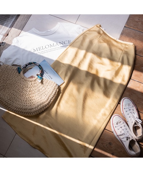 fifth(フィフス)の「サテンマキシスカート(スカート・レディース・カーキ/イエロー・MEDIUM/SMALL)」の4枚目の写真