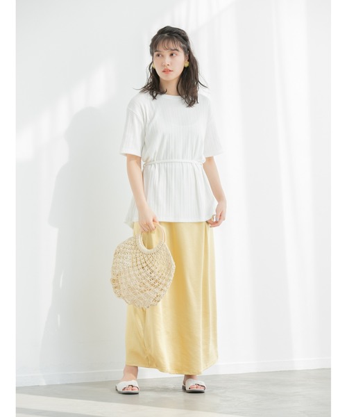 fifth(フィフス)の「サテンマキシスカート(スカート・レディース・カーキ/イエロー・MEDIUM/SMALL)」の3枚目の写真