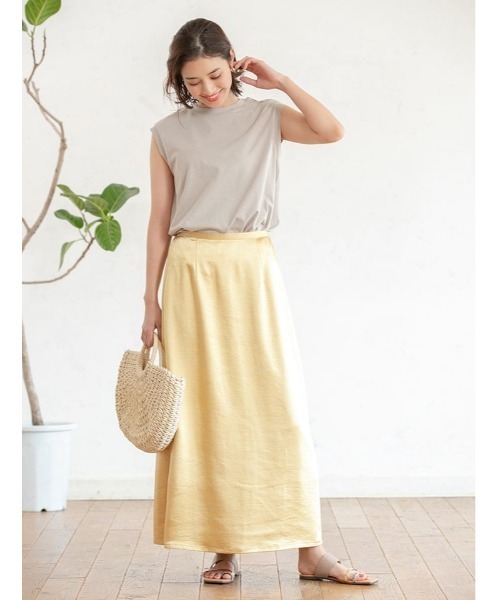 fifth(フィフス)の「サテンマキシスカート(スカート・レディース・カーキ/イエロー・MEDIUM/SMALL)」の6枚目の写真