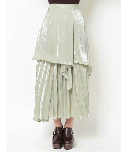 dazzlin（ダズリン）の「レイヤードグロスフレアスカート（スカート・レディース・グレー/グリーン/アイボリー・SMALL/MEDIUM）」の20枚目の写真