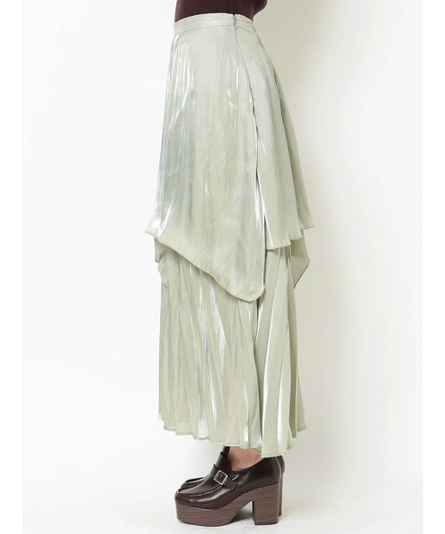 dazzlin（ダズリン）の「レイヤードグロスフレアスカート（スカート・レディース・グレー/グリーン/アイボリー・SMALL/MEDIUM）」の19枚目の写真