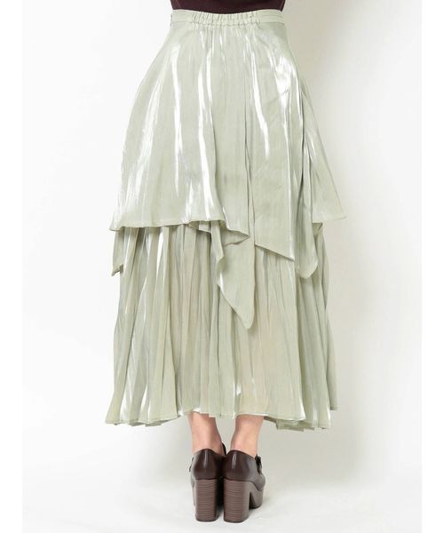 dazzlin（ダズリン）の「レイヤードグロスフレアスカート（スカート・レディース・グレー/グリーン/アイボリー・SMALL/MEDIUM）」の18枚目の写真