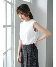 AMERICAN HOLIC | ノースリーブボーダーカットプルオーバー 〇＊(Tシャツ/カットソー)