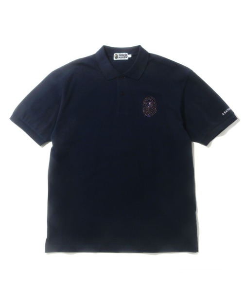 アベイシングエイプ　ポロシャツ　ワンポイント　　ブラック　M A BATHING APE（アベイシングエイプ）の「APE HEAD ONE POINT