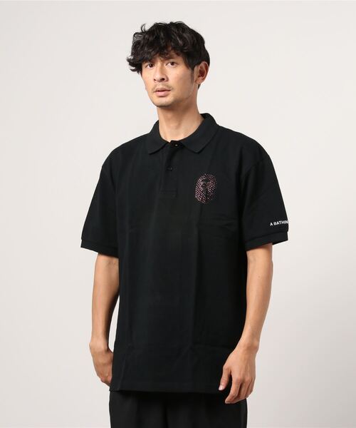 A BATHING APE（アベイシングエイプ）の「RELAXED MULTI COLOR CRYSTAL STONE POLO M（ポロシャツ・メンズ・ネイビー/ブラック・SMALL/LARGE/X-LARGE/MEDIUM/XX-LARGE）」の6枚目の写真