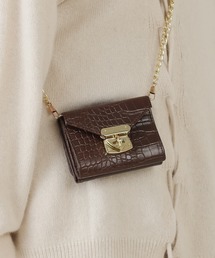 Chico | チェーン付きクロコミニウォレット(ショルダーバッグ)