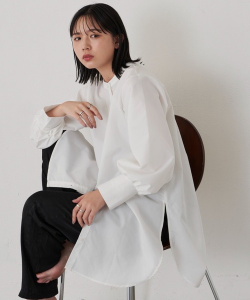 Aunt Marie's（アントマリーズ）の「2way袖ボリュームブラウス（シャツ/ブラウス・レディース・その他/ブルー/ホワイト/ライトグレー/ブラック・FREE）」の7枚目の写真