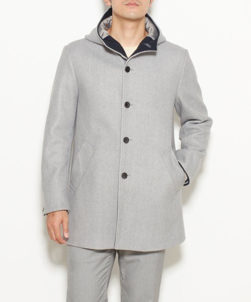 MEN'S MELROSE（メンズメルローズ）の「ジャージーメルトンフーデッドコート（その他アウター・メンズ・レッド/ブルー/キャメル/ネイビー/グレー・2/3/5/4）」の7枚目の写真