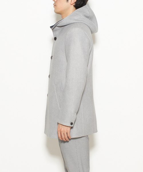 MEN'S MELROSE（メンズメルローズ）の「ジャージーメルトンフーデッドコート（その他アウター・メンズ・レッド/ブルー/キャメル/ネイビー/グレー・2/3/5/4）」の8枚目の写真