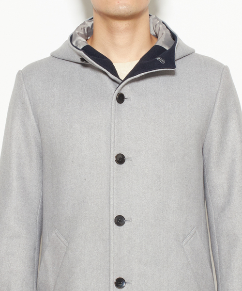 MEN'S MELROSE（メンズメルローズ）の「ジャージーメルトンフーデッドコート（その他アウター・メンズ・レッド/ブルー/キャメル/ネイビー/グレー・2/3/5/4）」の10枚目の写真