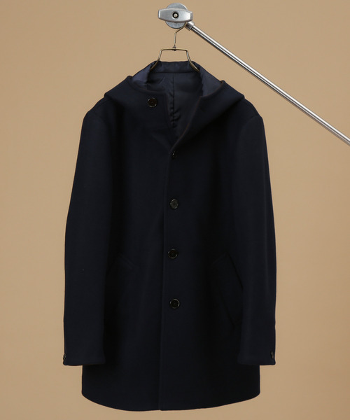 MEN'S MELROSE（メンズメルローズ）の「ジャージーメルトンフーデッドコート（その他アウター・メンズ・レッド/ブルー/キャメル/ネイビー/グレー・2/3/5/4）」の6枚目の写真