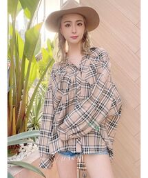 GYDA | ボリュームスリーブBIGチェックシャツ(シャツ/ブラウス)