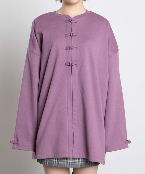 dispark（ディスパーク）の「DISPARK/チャイナボタンジップスウェット（スウェット・レディース・ブラック/パープル/ブルー・FREE）」の16枚目の写真