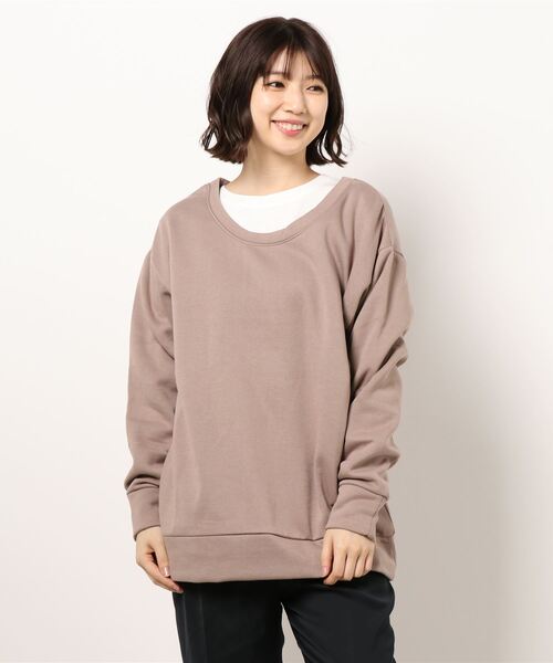 KOBE LETTUCE（コウベレタス）の「[ 3点セット ] ロンT+裏起毛前後2WAYプルオーバー+キャンバスバッグ（その他トップス・レディース・ブラック/ベージュ/ブラウン系その他/チャコール・FREE）」の18枚目の写真