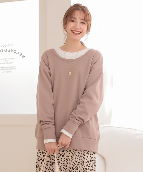 KOBE LETTUCE（コウベレタス）の「[ 3点セット ] ロンT+裏起毛前後2WAYプルオーバー+キャンバスバッグ（その他トップス・レディース・ブラック/ベージュ/ブラウン系その他/チャコール・FREE）」の11枚目の写真