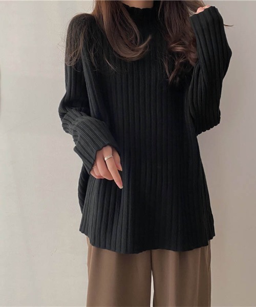 MAISON DE THERESE(メゾン ド テレーズ)の「2021春用 柔らかい快適なニット(ニット/セーター・レディース・ワイン/ブラウン系その他/アイボリー/ベージュ/ブラック/ブルー/グリーン・FREE)」の3枚目の写真