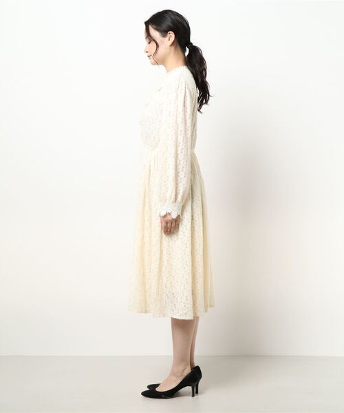 Clice de Paris(クリシェドゥパリス)の「K/総レースOP(ワンピース・レディース・アイボリー/ブラック・ONESIZE)」の4枚目の写真