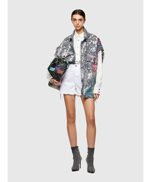 DIESEL（ディーゼル）の「レディース グラフィティプリント トラベルバッグ（ハンドバッグ・レディース・ブラック・UNI）」の4枚目の写真