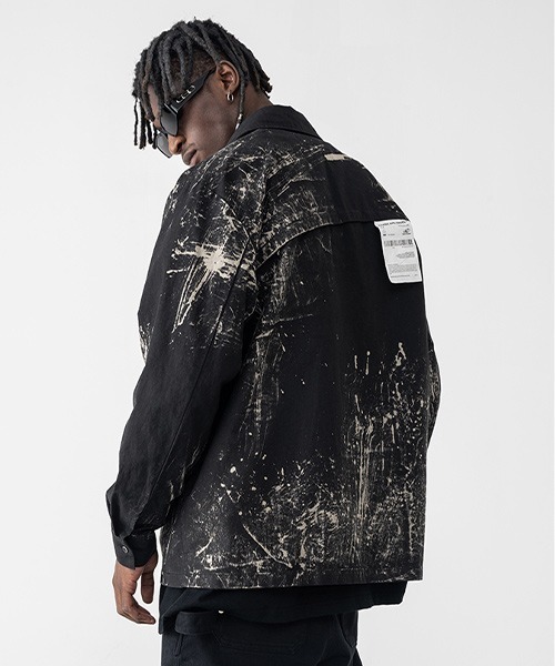 HARSH AND CRUEL(ハーシュアンドクルーエル)の「【Harsh and Cruel】Graphic Print Black Coaching jacket HM203030118(ブルゾン・メンズ・マルチ・S/M/L/XL)」の5枚目の写真