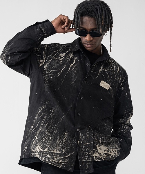 HARSH AND CRUEL(ハーシュアンドクルーエル)の「【Harsh and Cruel】Graphic Print Black Coaching jacket HM203030118(ブルゾン・メンズ・マルチ・S/M/L/XL)」の3枚目の写真