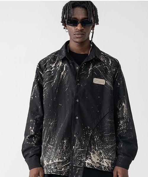HARSH AND CRUEL(ハーシュアンドクルーエル)の「【Harsh and Cruel】Graphic Print Black Coaching jacket HM203030118(ブルゾン・メンズ・マルチ・S/M/L/XL)」の2枚目の写真