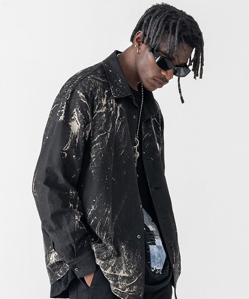 HARSH AND CRUEL(ハーシュアンドクルーエル)の「【Harsh and Cruel】Graphic Print Black Coaching jacket HM203030118(ブルゾン・メンズ・マルチ・S/M/L/XL)」の6枚目の写真