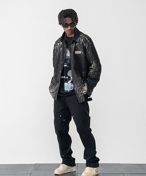 HARSH AND CRUEL(ハーシュアンドクルーエル)の「【Harsh and Cruel】Graphic Print Black Coaching jacket HM203030118(ブルゾン・メンズ・マルチ・S/M/L/XL)」の16枚目の写真