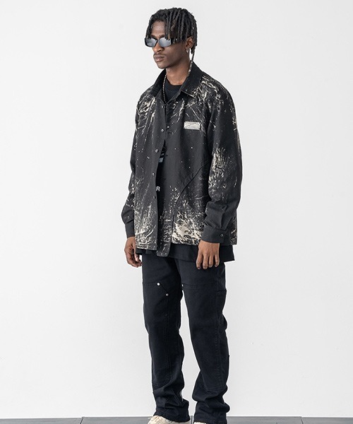 HARSH AND CRUEL(ハーシュアンドクルーエル)の「【Harsh and Cruel】Graphic Print Black Coaching jacket HM203030118(ブルゾン・メンズ・マルチ・S/M/L/XL)」の12枚目の写真
