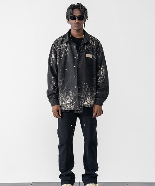 HARSH AND CRUEL(ハーシュアンドクルーエル)の「【Harsh and Cruel】Graphic Print Black Coaching jacket HM203030118(ブルゾン・メンズ・マルチ・S/M/L/XL)」の14枚目の写真