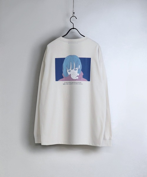 Confirm(コンファーム)の「Confirm / コンファーム ガールズイラストビッグシルエットロンT(Tシャツ/カットソー・メンズ・ブラック/ホワイト/チャコールグレー/アイボリー/サックスブルー/ミント・M/L)」の4枚目の写真