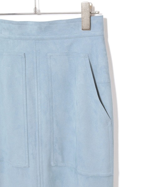 ADAM ET ROPE'（アダムエロペ）の「エコスエードスカート（スカート・レディース・サックスブルー/オレンジ・38/36）」の8枚目の写真