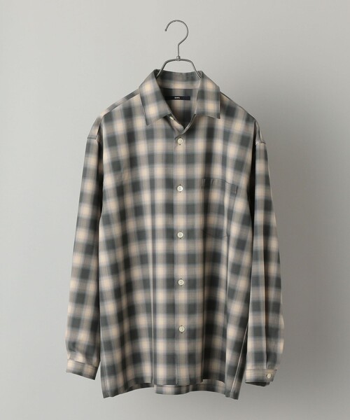 SHIPS(シップス)の「SHIPS:〈ウォッシャブル〉テックウール リラックスフィット レギュラーカラー シャツ(シャツ/ブラウス・メンズ・ネイビー/ライトグレー/カーキ/グレー/ベージュ/ダークブルー/コバルトブルー/グレー系その他/オフホワイト/ダークグレー/ブルー/ベージュ系/ナチュラル・SMALL/X-LARGE/LARGE/MEDIUM)」の4枚目の写真