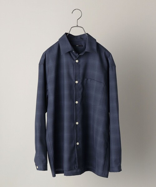 SHIPS(シップス)の「SHIPS:〈ウォッシャブル〉テックウール リラックスフィット レギュラーカラー シャツ(シャツ/ブラウス・メンズ・ネイビー/ライトグレー/カーキ/グレー/ベージュ/ダークブルー/コバルトブルー/グレー系その他/オフホワイト/ダークグレー/ブルー/ベージュ系/ナチュラル・SMALL/X-LARGE/LARGE/MEDIUM)」の13枚目の写真