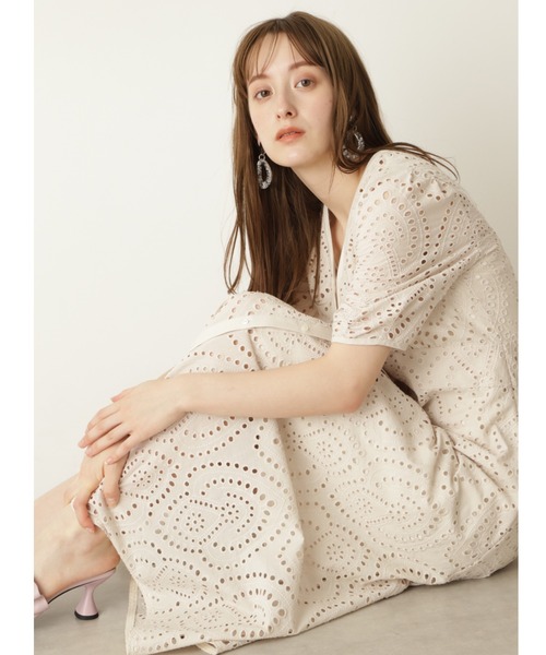 【新品同様タグ付】JILL STUART コットンエンブロイダリードレス M 中古・古着通販】JILL STUART (ジルスチュアート) コットンエン