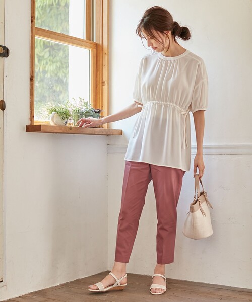 ANY SIS(エニィスィス)の「【UVケア】クールタッチミラクルガード テーパード パンツ(その他パンツ・レディース・ホワイト系/黄土色系/ブラック系/ライトグリーン系/ネイビー系/ライラック系/ダークグリーン系/ピンク系・0)」の21枚目の写真