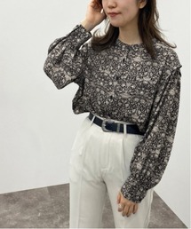柄バンドカラーシャツ【ZOZOTOWN限定アイテム】