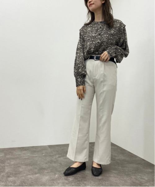 apres jour mignon(アプレジュールミニョン)の「柄バンドカラーシャツ【ZOZOTOWN限定アイテム】(シャツ/ブラウス・レディース・ベージュ/ブラック・フリー/X-LARGE)」の22枚目の写真