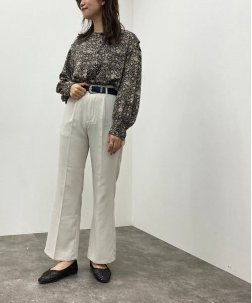 apres jour mignon(アプレジュールミニョン)の「柄バンドカラーシャツ【ZOZOTOWN限定アイテム】(シャツ/ブラウス・レディース・ベージュ/ブラック・フリー/X-LARGE)」の15枚目の写真