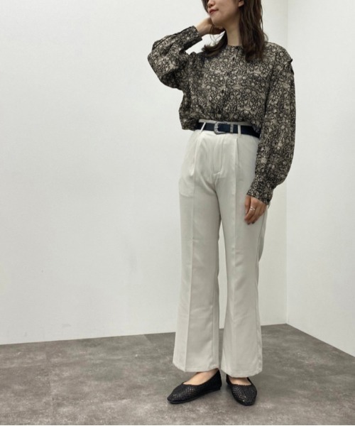 apres jour mignon(アプレジュールミニョン)の「柄バンドカラーシャツ【ZOZOTOWN限定アイテム】(シャツ/ブラウス・レディース・ベージュ/ブラック・フリー/X-LARGE)」の19枚目の写真