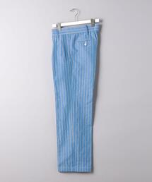 ＜Scye (サイ）＞ コットン/リネン ストライプ トラウザーズ