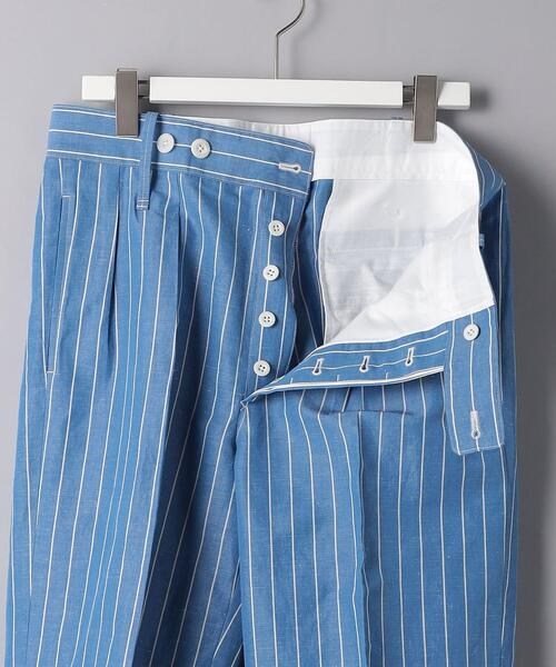 Scye（サイ）の「＜Scye (サイ）＞ コットン/リネン ストライプ トラウザーズ（その他パンツ・メンズ・ライトブルー・36/38）」の3枚目の写真