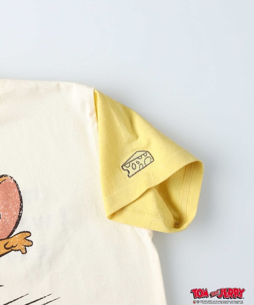 Right-on（ライトオン）の「トムとジェリーワイドＴシャツ（Tシャツ/カットソー・キッズ・オフホワイト/ライトベージュ・105/140/130/120/155）」の6枚目の写真