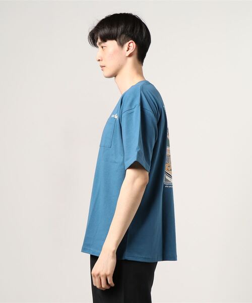 make a ray!（メイク ア レイ！）の「レトロイラスト バックプリント USAコットン ポケット半袖Tシャツ（Tシャツ/カットソー・メンズ・ブラック/ベージュ/オレンジ/ダークブルー・M/L）」の10枚目の写真