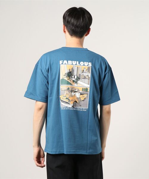 make a ray!（メイク ア レイ！）の「レトロイラスト バックプリント USAコットン ポケット半袖Tシャツ（Tシャツ/カットソー・メンズ・ブラック/ベージュ/オレンジ/ダークブルー・M/L）」の12枚目の写真