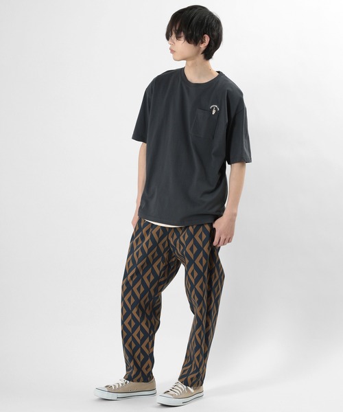 make a ray!（メイク ア レイ！）の「レトロイラスト バックプリント USAコットン ポケット半袖Tシャツ（Tシャツ/カットソー・メンズ・ブラック/ベージュ/オレンジ/ダークブルー・M/L）」の17枚目の写真