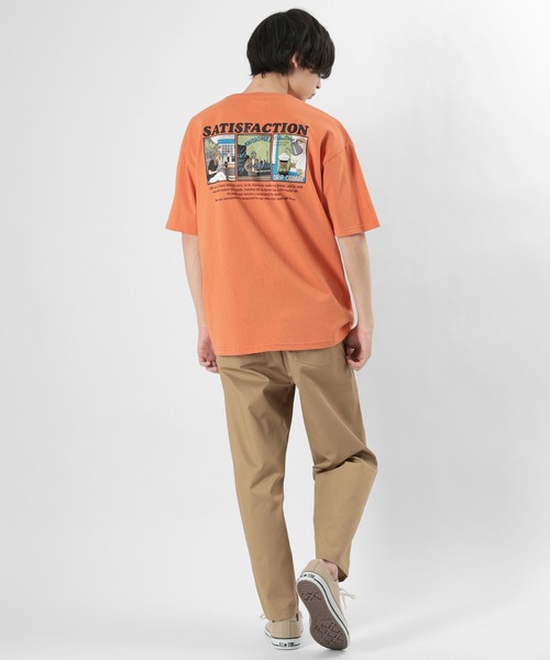 make a ray!（メイク ア レイ！）の「レトロイラスト バックプリント USAコットン ポケット半袖Tシャツ（Tシャツ/カットソー・メンズ・ブラック/ベージュ/オレンジ/ダークブルー・M/L）」の22枚目の写真