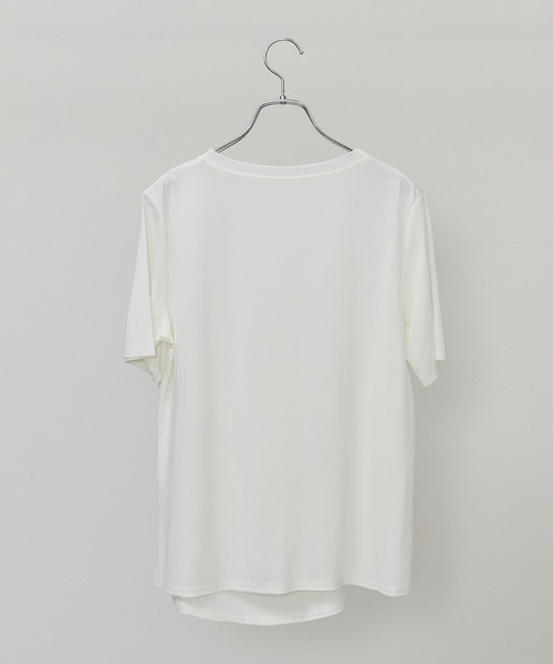 toucher du brise(トゥシェドブリーズ)の「タックデザインTシャツ(Tシャツ/カットソー・レディース・ホワイト/ブラック・M)」の14枚目の写真