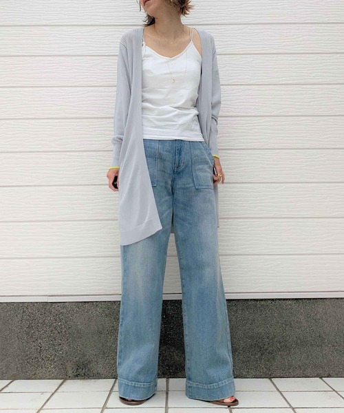 Q（キュー）の「カップ付きキャミ（キャミソール・レディース・ホワイト/ブラック・MEDIUM）」の9枚目の写真