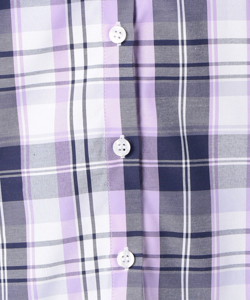NARACAMICIE（ナラカミーチェ）の「サマーチェックチューリップスリーブ半袖シャツ（シャツ/ブラウス・レディース・グリーン/パープル・LARGE/MEDIUM/SMALL/XX-LARGE/X-LARGE）」の16枚目の写真